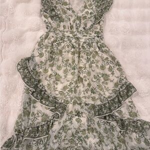 Max Studio Green Floral Dress